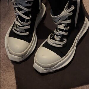 Black and White High-Top Sneakers
